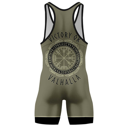 BattleFitGear Viking Valhalla Men's wrestling singlets, powerlifting singlet, Comfortable Breathable for Training Gymnastics (V1, X-Small)