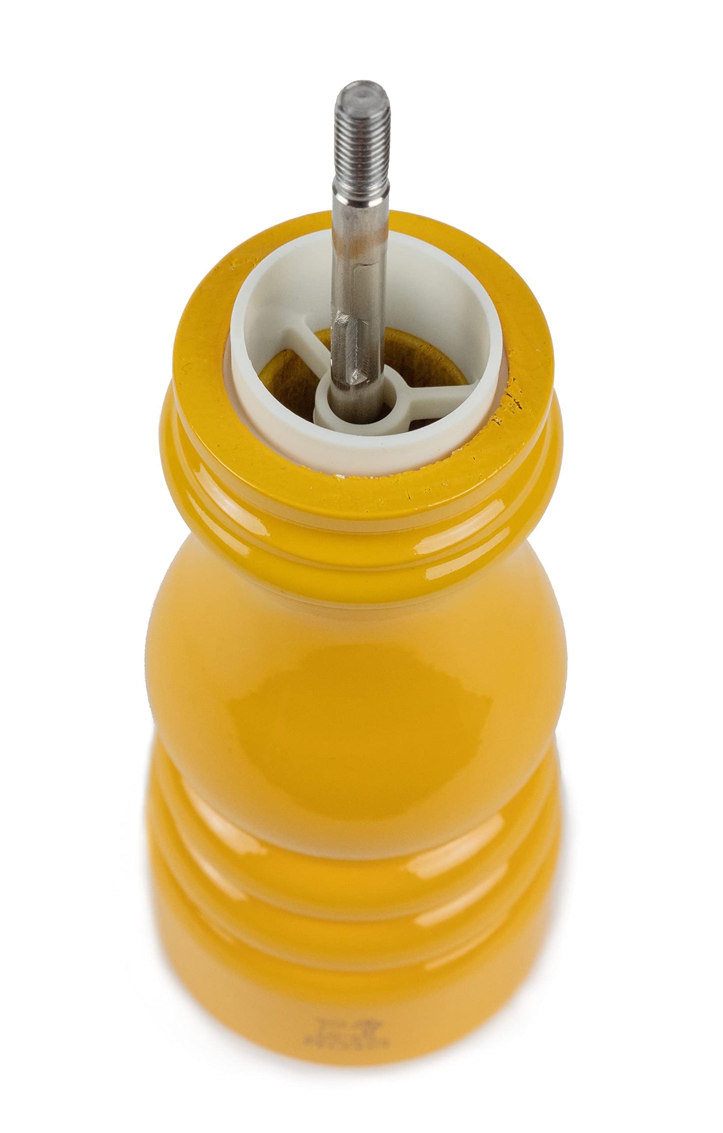Manual Wooden Salt Mill in Saffron Yellow Gloss, 18cm - 7in.