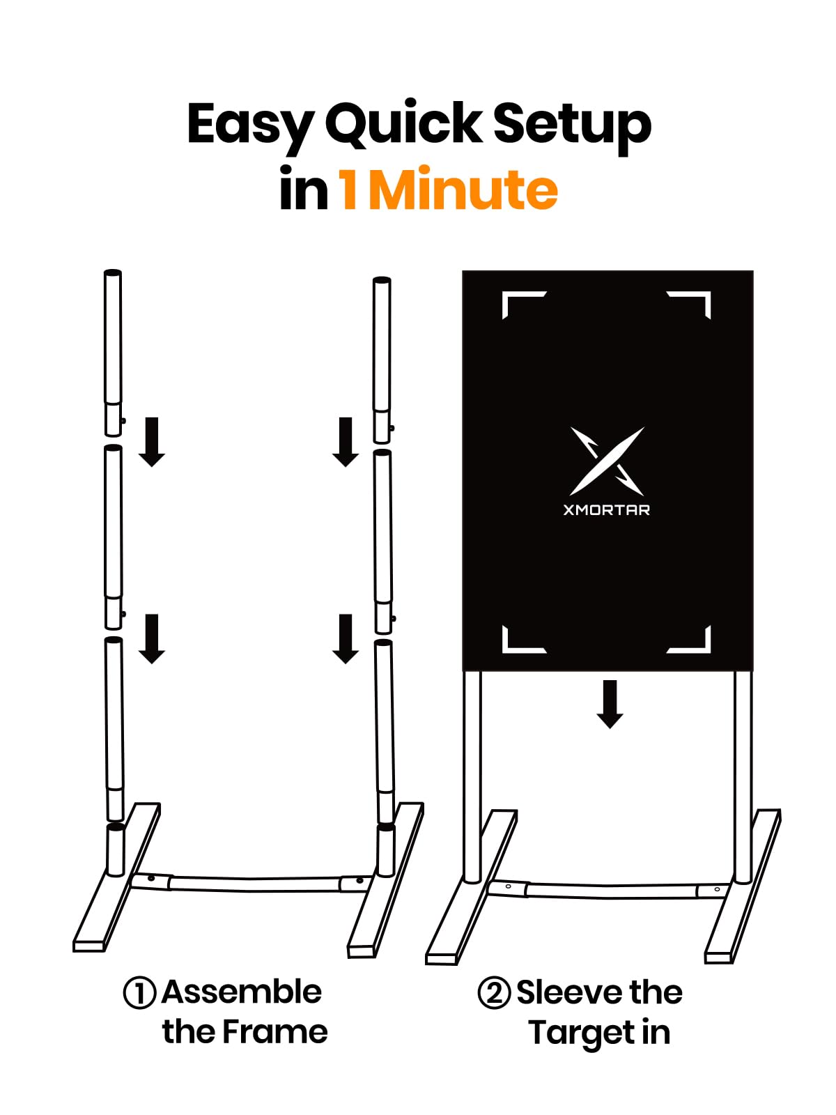Xmortar Strike Zone Target for Plastic Baseballs - All Metal Frame - Compatible with Wiffle Balls and Blitzballs