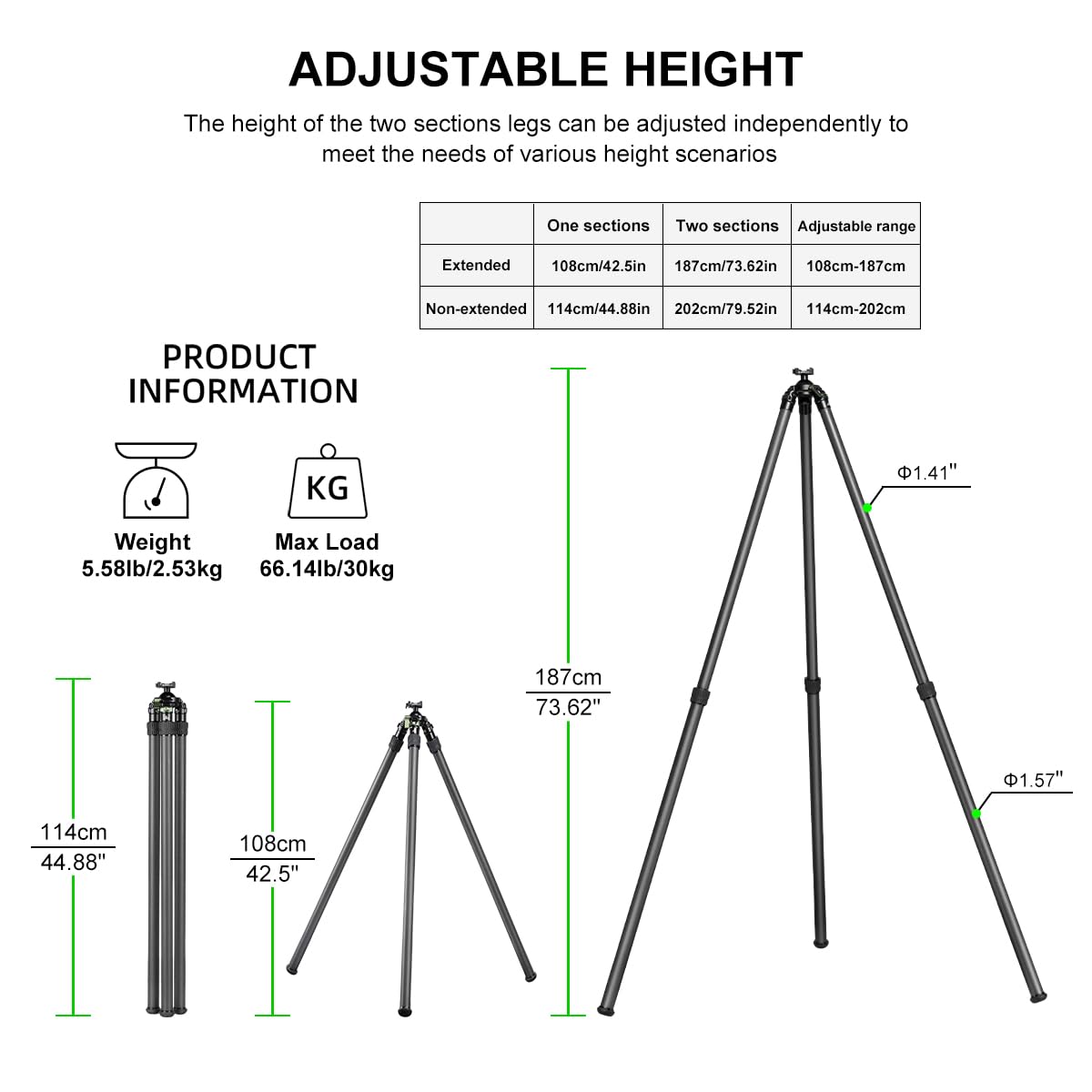 FANAUE Hunting Tripod Quick Release Plate Features Arca Swiss Dovetail Mount Carbon Fiber Tripod Binocular Tripod Adapter with 1/4-20" Thread for Bird Watching, Hunting, Astronomy, Animal Observation.