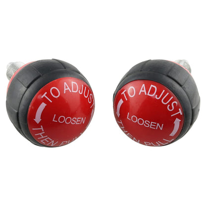 WHYHKJ 2PCS M16 Pull Pin Spring Pins Fitness Equipment Latch Handle M16 Fitness Pop Pull Pin Knob Release Synthetic Cardboard Handle Exercise Spare Accessory, Black Red Silver