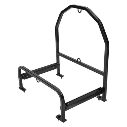 ALMULOO Universal Adjustable Semi Truck Spare Tire Carrier Rack Holder Width Max Up to 19" Steel Powder Coated