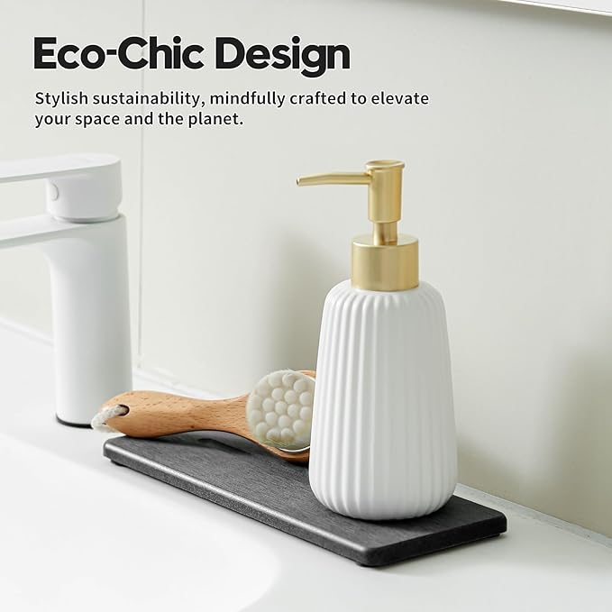 2 Pack Diatomite Stone Sink Tray, Water Absorbing Mat