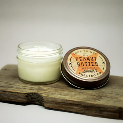 Peanut Butter Scented Candle, 4 Oz. Handcrafted Soy Wax Candles for Men & Women, Fragrant Aromatherapy Candle with Jar, Unique Room Scents, Relaxing Home Essentials for Mom, Daughter or Friend