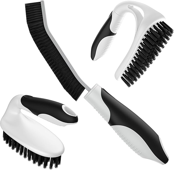 Scrub Brush Set, Heavy Duty Scrub Brushes Crevice Cleaning Brush