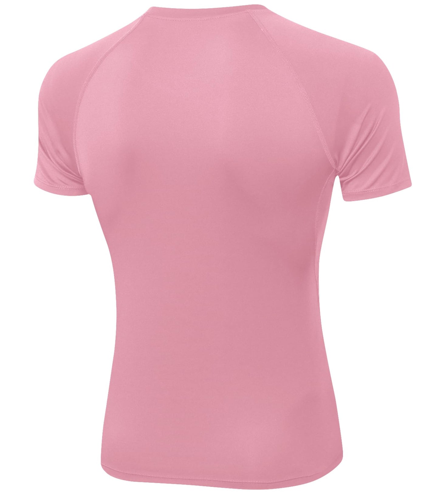 SPVISE Pink Compression Shirt Men Short Sleeve Workout T-Shirt Cool Dry Sport Undershirts for Running Gym Football Basketball