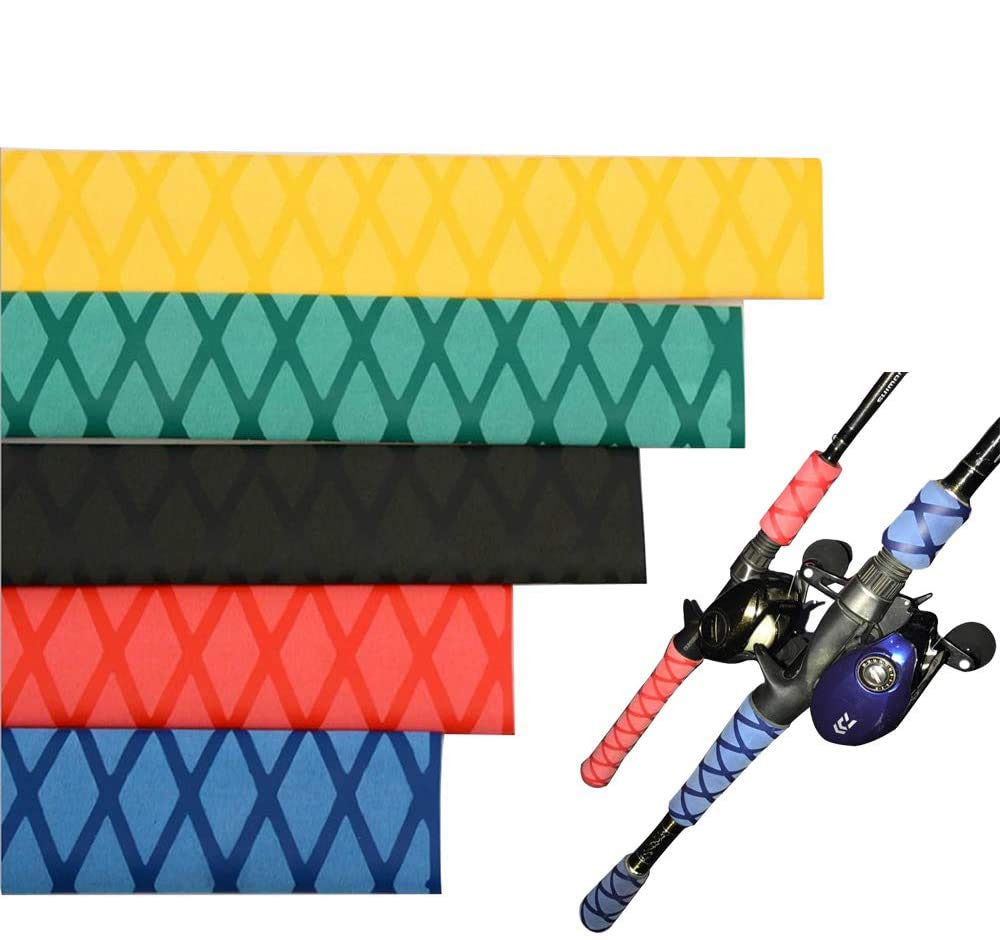 GREATFISHING Diameter: 25mm 30mm 35mm X-Tube Heat Shrink Sleeve Wrap Fishing Bulding Handle Cork Rod Grip with Non Slip Waterproof and Insulation 40 Inch Lengths Durable Repair(black 35)