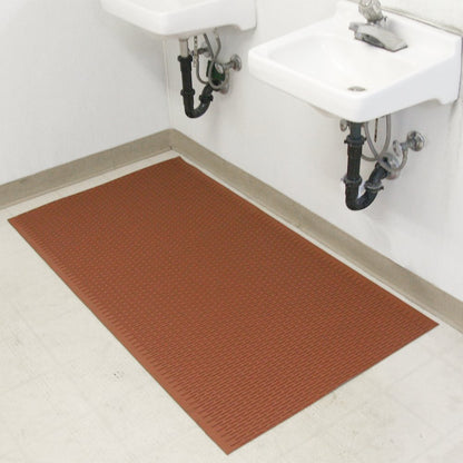 Rubber-Cal 03-161-BK-W-308"Safe-Grip" Slip-Resistant Traction Mats, 34" x 8' x 1/4", Black Rubber Runner