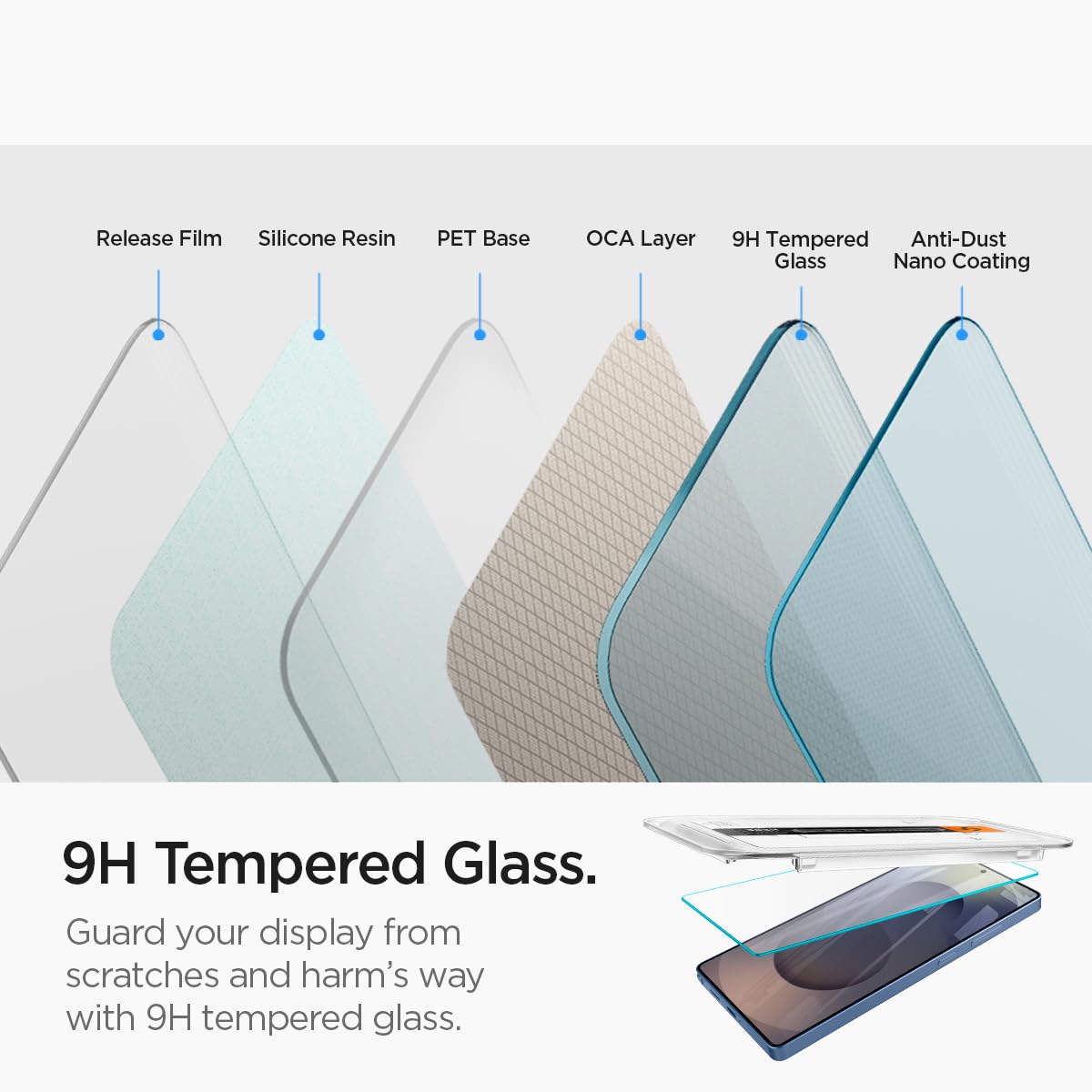 Spigen Tempered Glass Screen Protector [GlasTR EZ Fit] designed for Galaxy S25 Plus | Galaxy S24 Plus [Case Friendly] - 2 Pack