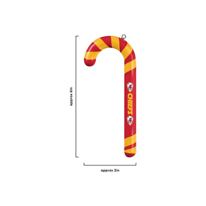 FOCO Kansas City Chiefs NFL 12 Pack Candy Cane Ornament Set