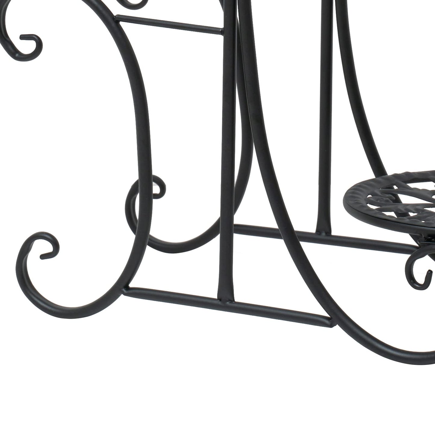 GXFCHYL Metal Plant Stand Indoor & Outdoor Wrought Iron Plant Stands Flower Pot Holder Shelf for Multi Plants, Flower Holder Racks for Patio Garden, Living Room, Corner Balcony (4 Tier)