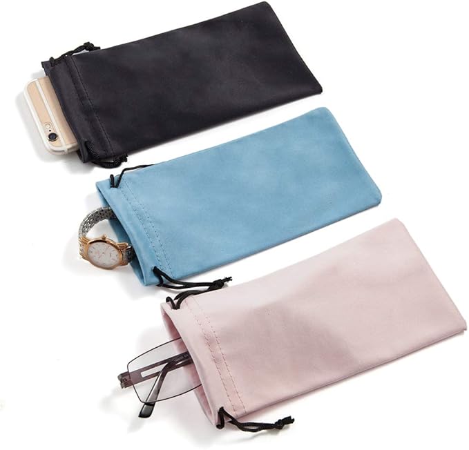 TRIUMPH VISION Soft Eyeglass Pouch 3 Pack