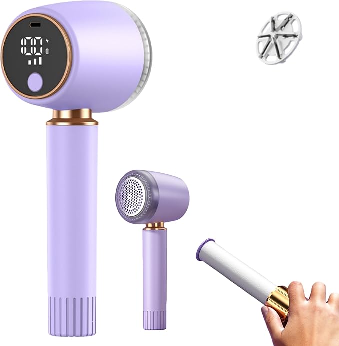 New Fabric Shaver and Lint Remover 2-in-1, Rechargeable Electric Clothes