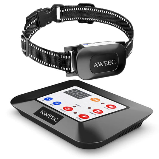 Aweec Wireless Dog Fence, 2-in-1 Electric Dog Fence & Training Collar with Remote, 2025 Pet Containment System, Dog Boundary Container,Suitable & Harmless for Small/Medium/Large Dogs