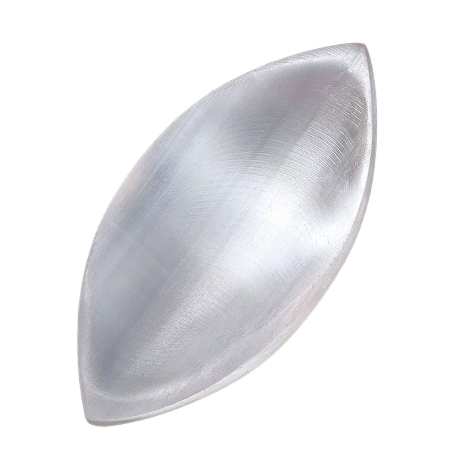 Colaxi Natural Selenite Crystal Bowl, Leaf Shape Selenite Moroccan Charging Plate Bowl for Cleansing, Healing, Recharging Crystals, Home Decor Housewarming Gift for Men Women, Style C