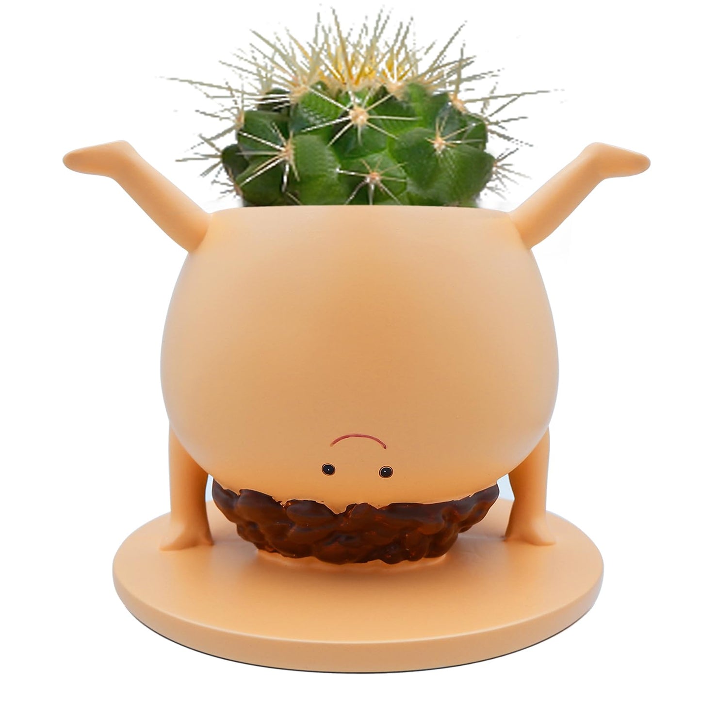 SNILORM Cute Face Planter, Funny Planters for Indoor and Outdoor Plants, Cute Succulent Pot with Sticker, Christmas Birthday Gift Idea Friend Boyfriend Husband Bestie Men Women