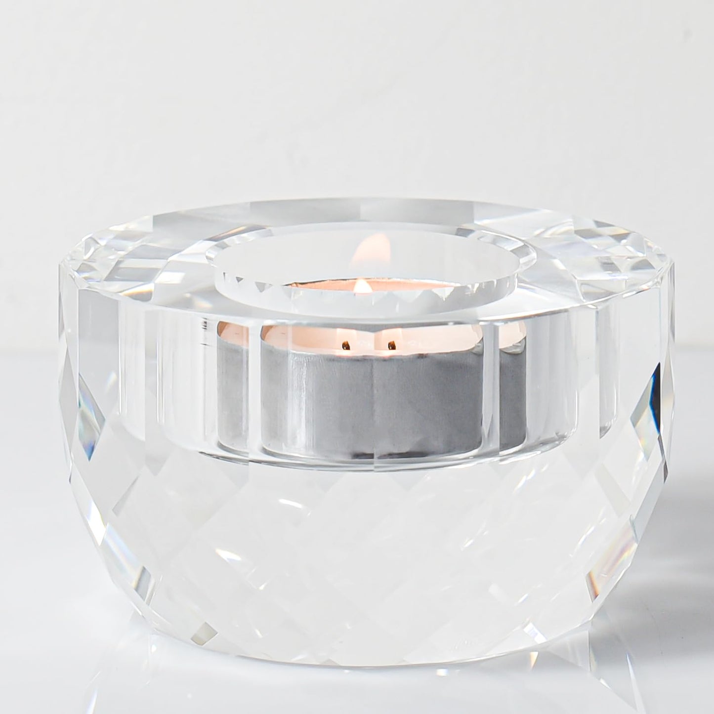 Marvala Crystal Tealight Candle Holders for Wedding Centerpieces, Christmas Decor, Party Decorations, Home Table Accessories