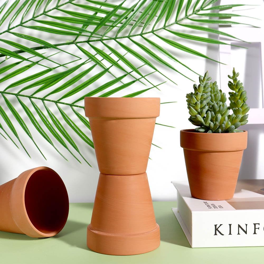 vensovo 2.5 Inch Small Terracotta Pots - 12 Pack Terra Cotta Terra Cotta Pot with Drainage, Clay Ceramic Pottery Planter for Indoor/Outdoor Plants, Crafts, Wedding Favor