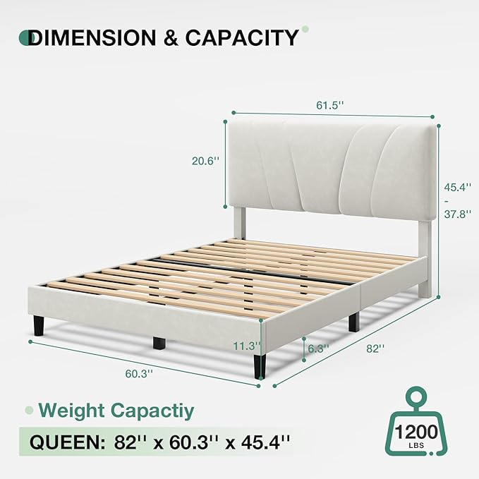 Novilla Queen Bed Frame, Queen Size Bed Frame