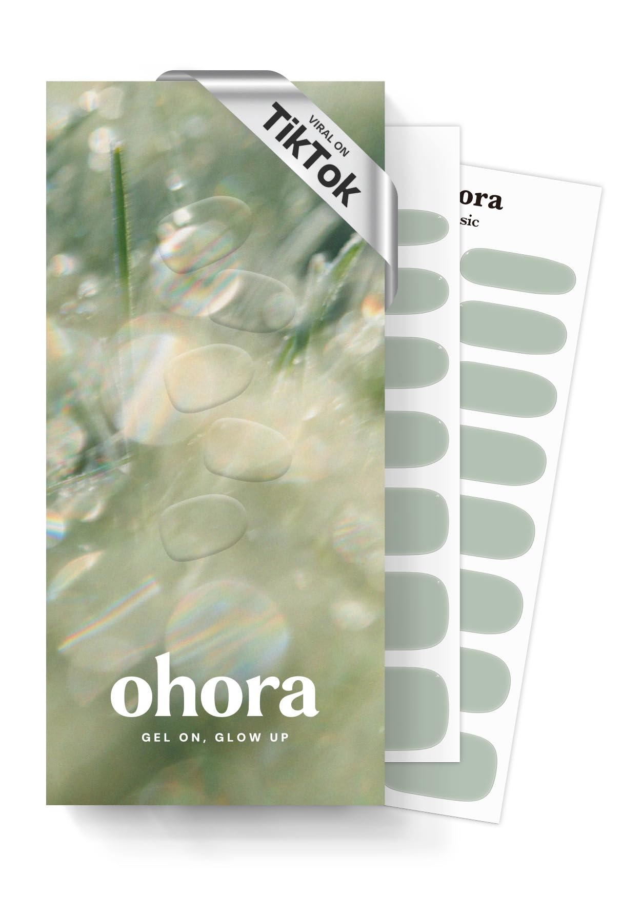 ohora Bundle Set (N Addict Starter Kit) - Red Solid Gel Nail Strips with UV/LED Lamp and Mini Remover, Salon-Quality, Long Lasting, Easy to Apply & Remove - Includes Prep Pads, Nail File, Wooden Stick