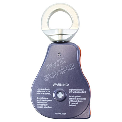 Rock Exotica Omni-Block 2.0" Single Pulley (Orange) - Swivel Pulley for Climbing and Rigging Systems – Made in The USA