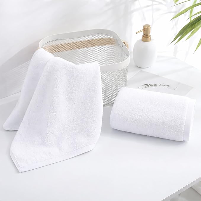 SEMAXE 100% Cotton Hand Towel for Bathroom, Hotel Spa Quality Absorbent Towels