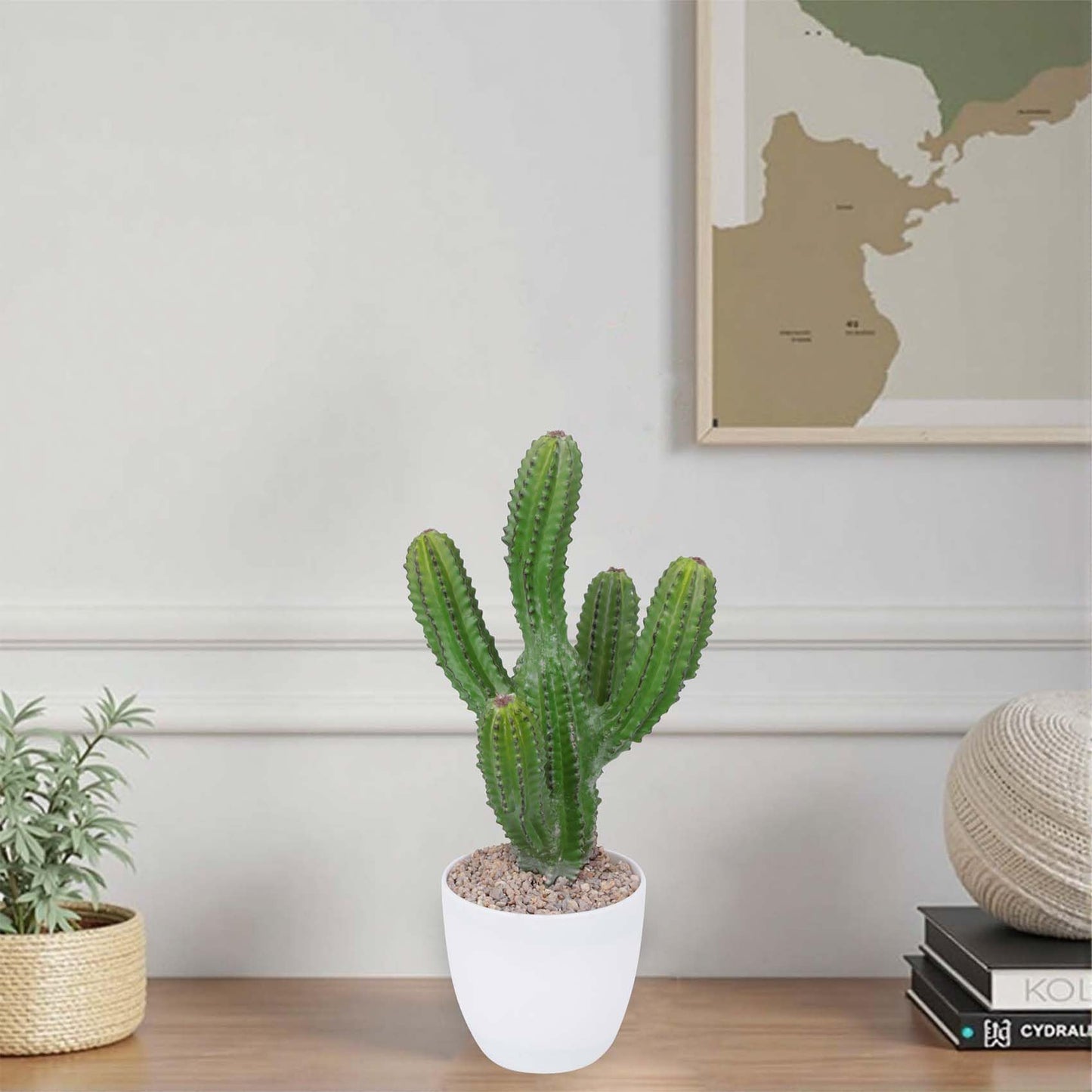 Logkity Artificial Cactus 14inch Faux Cacti Fake Succulent Plants for Indoor Outdoor Home Office Garden Decor