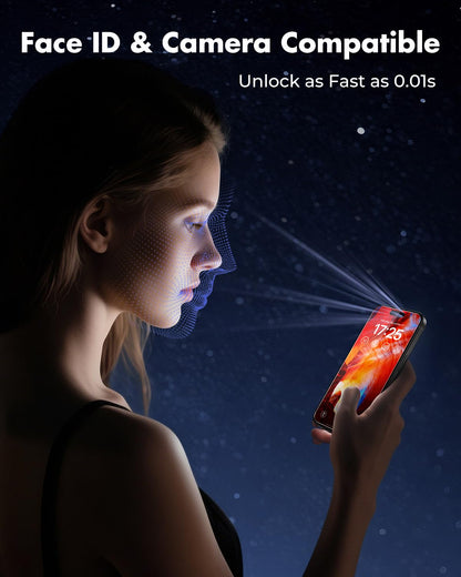 UNBREAKcable 2-Pack Screen Protector for iPhone 16e/13/13 Pro/14, Double Shatterproof Tempered Glass [Easy Installation] [9H Hardness] [99.99% HD] [Case Friendly] for Apple 13 Pro/13/14/16e 6.1 inch
