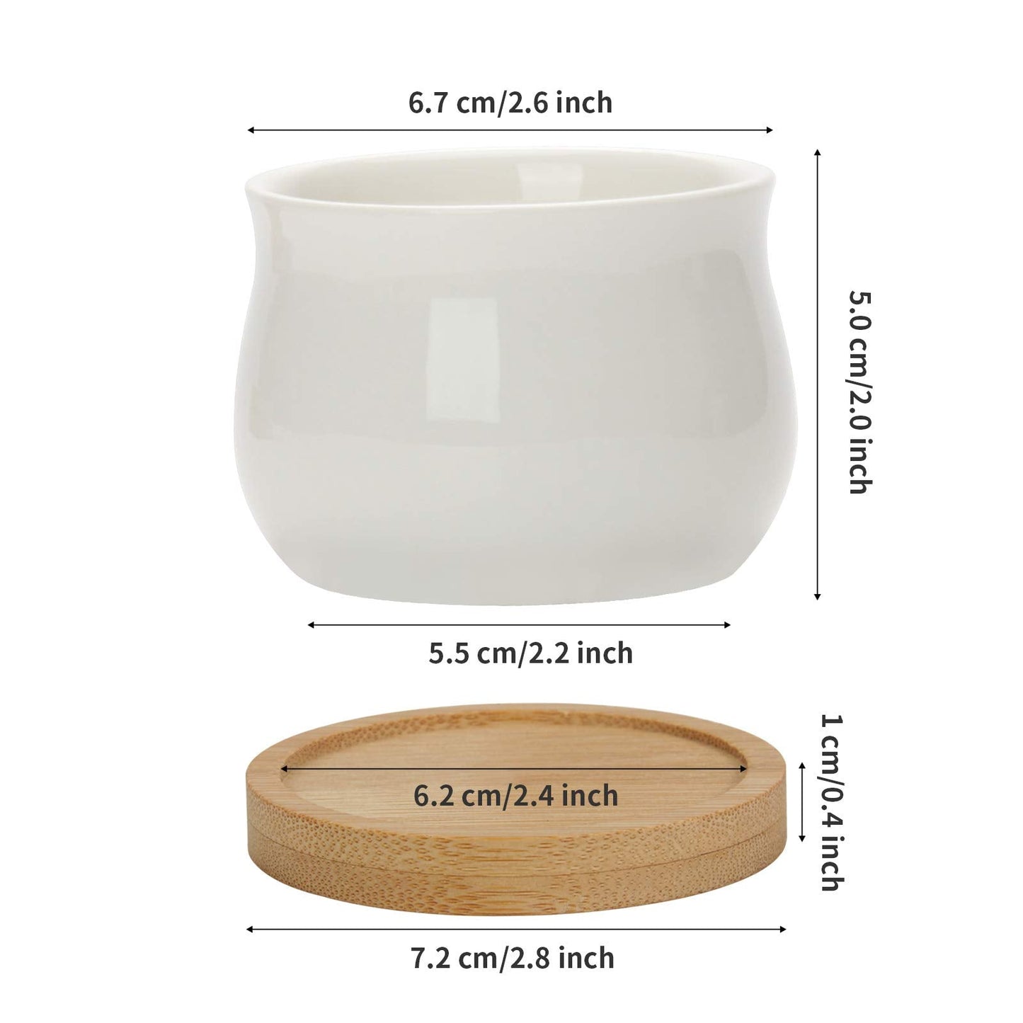 ZOUTOG 12 Pack Succulent Pots, 2.5 Inch White Mini Ceramic Planters with Drainage Hole, 2.5 inch Square Pattern Ceramic Planters, Plants Not Included