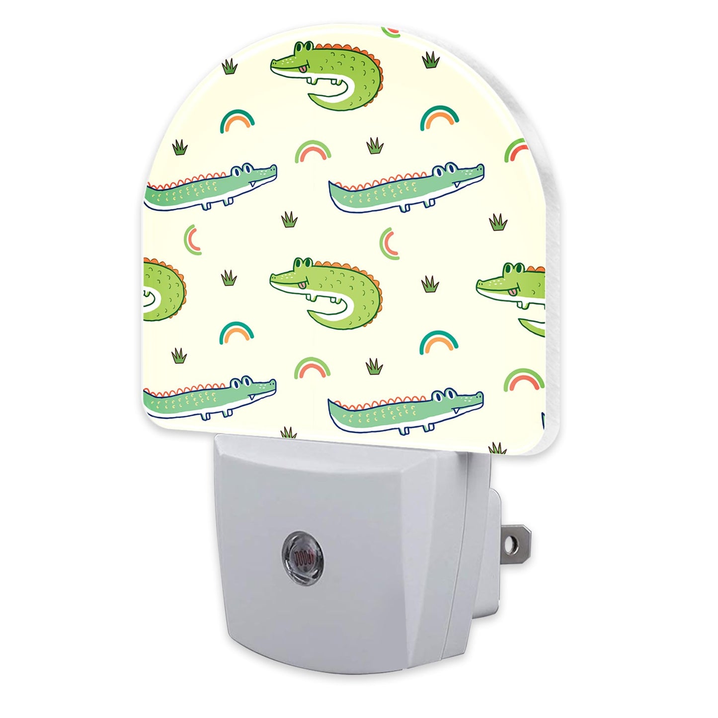 sndheke Cute Cartoon Crocodiles Night Light, Childish Crocodiles Dusk to Dawn Night Light Plug in,0.5w Energy Saving Sleep Friendly Nightlights for Kids Boys Girls Home Decor