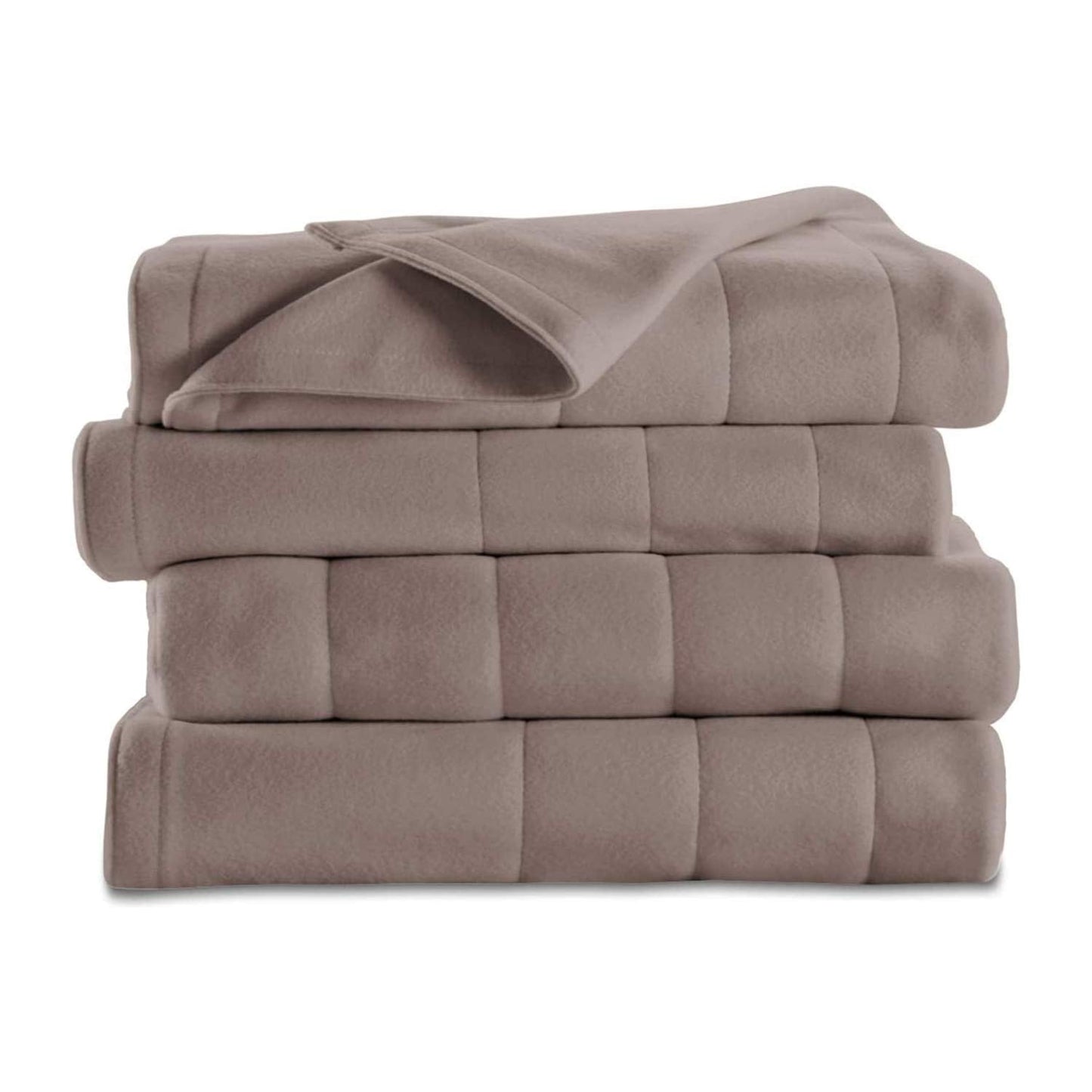 Sunbeam Royal Ultra Fleece Heated Electric Blanket King Size, 90" x 100", 12 Heat Settings, 12-Hour Auto Shut-Off, Machine Washable, Pebble Beige