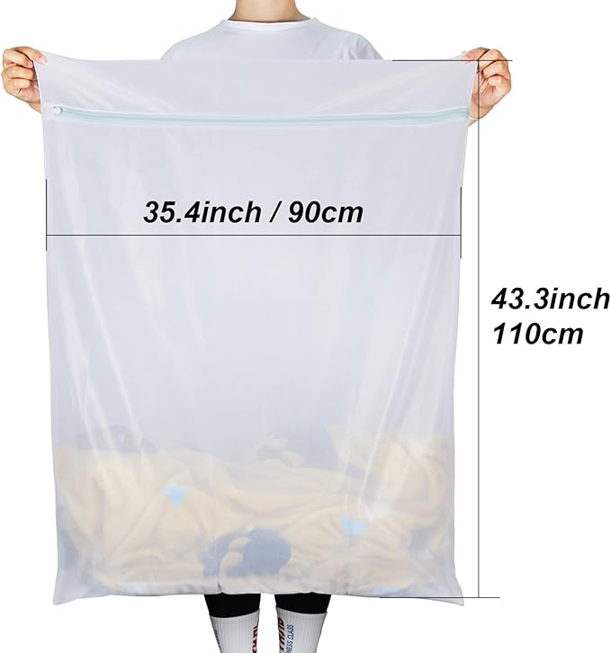 Tenn Well Extra Large Mesh Laundry Bags, 2 Pack 43 x 35 inch Jumbo Delicates Bag