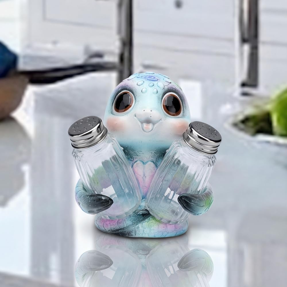 SUYNYBHF Cute Sea Turtle With Salt and Pepper Shaker Figurines Kitchen Decor Statue Suitable for Beach Bars or Coastal Kitchen Decor Table Decor By Home Gifts For Mom