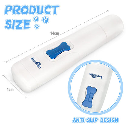 Dreamon Dog Electric Nail File Grinders, Pet Nail Trimmer Low Noise, Long Working Time, for Small Medium Large Breed Dog and Cat