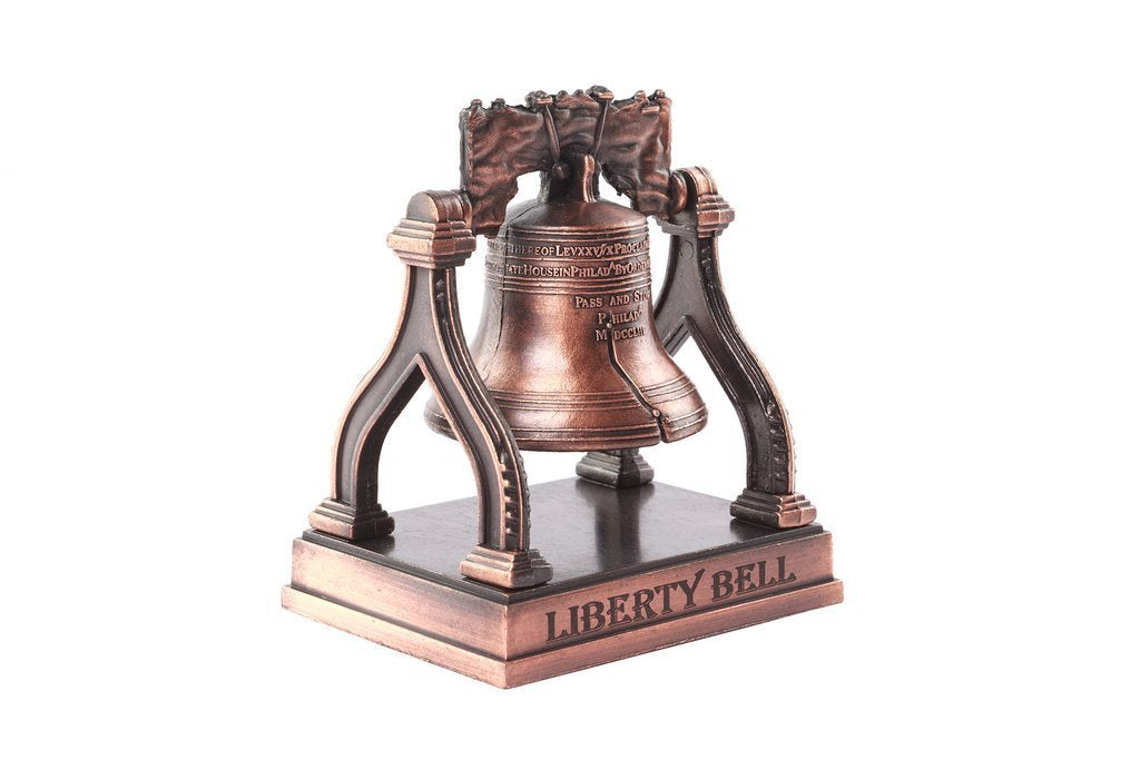 Generic Liberty Bell with Metal Stand, Copper, Classic, Decorative Figurine