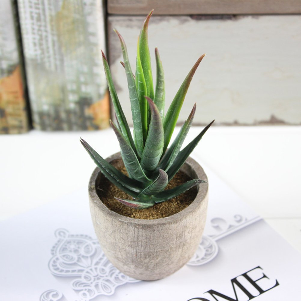 Cabilock Ounona 3pcs Artificial Succulent Plants Set with Pots - Realistic Faux Mini Succulents for Home, Office, and Aesthetic Decor - Perfect for Desk, Living Room, and Bathroom