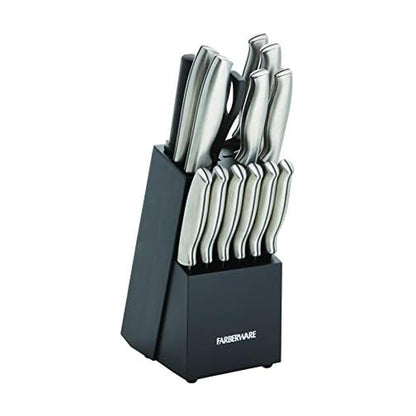 Farberware Juego de cuchillos de acero Inoxidable con sello bloque de 15 piezas