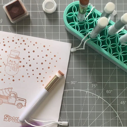 10 Pack Mini Blending Brushes Sets for Card Making Drawing Crafting Ink Paintbruhses Sets for Stamping Scrapbooking Background Card Stencils Die Cuts Card Making Scrapbooking Stamping Crafting Tool