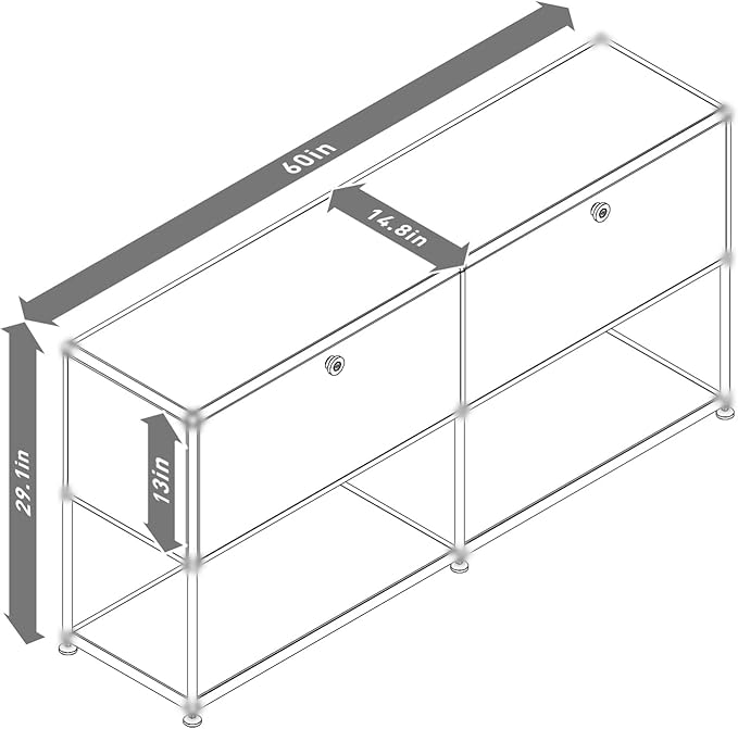 Modern Storage Cabinet Sideboard Versatile Free-Standing Organizer Cabinets