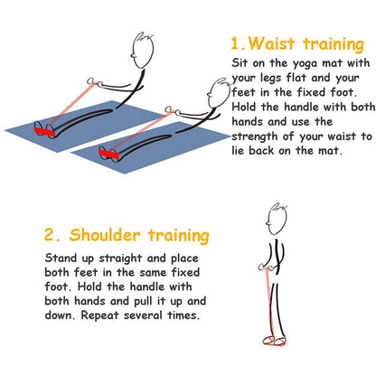 DZOZO Multifunction Resistance Training 4 Tube Pedal Resistance Band Home Gym Equipment Ankle Puller Tension Rope Sit-up Bodybuilding Expander Workout Band for Women/Men