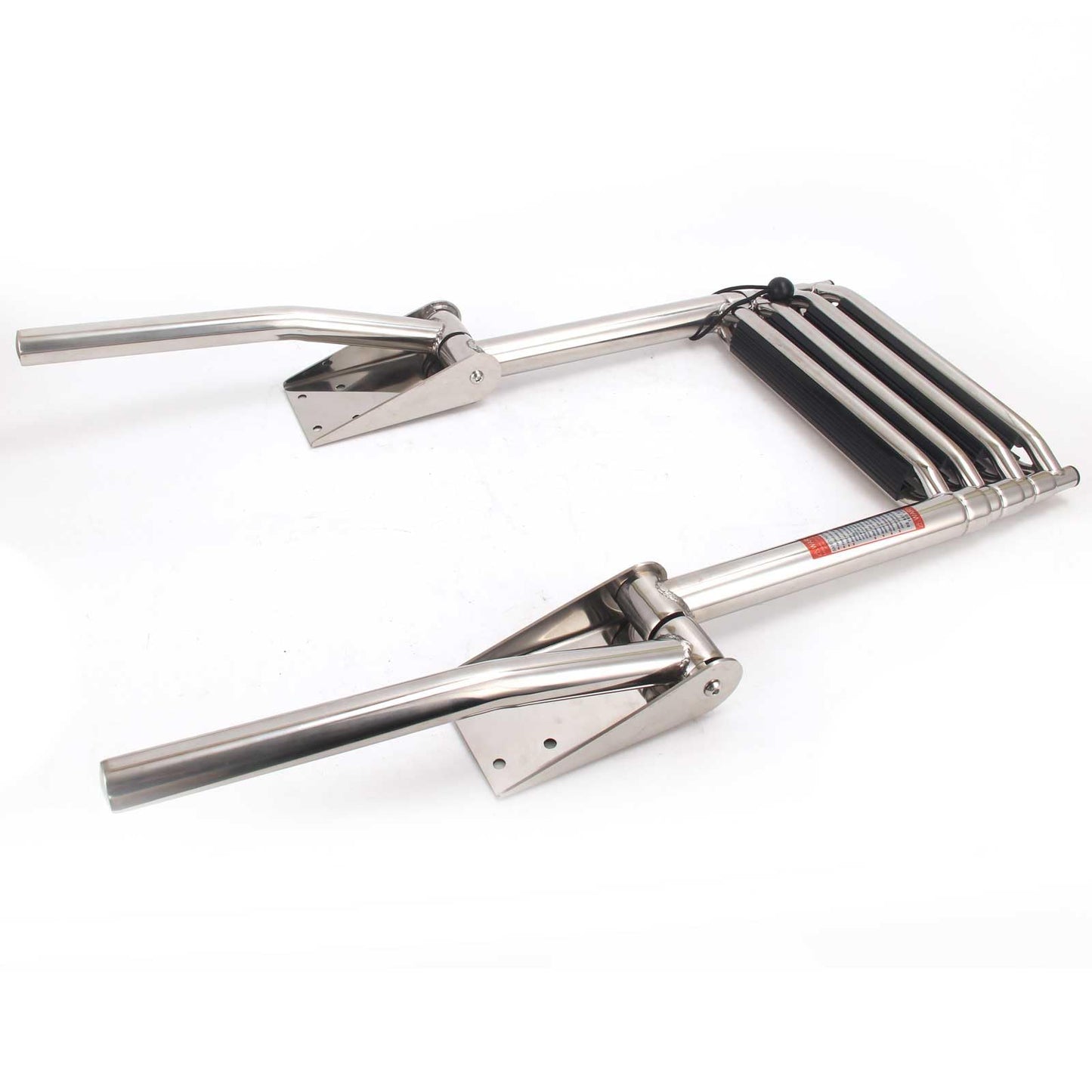 Mojiate 4-Step Telescoping Boat Ladder - Foldable 316 Stainless Steel with Handrail, 900lbs Capacity for Marine, Yacht & Pool Use