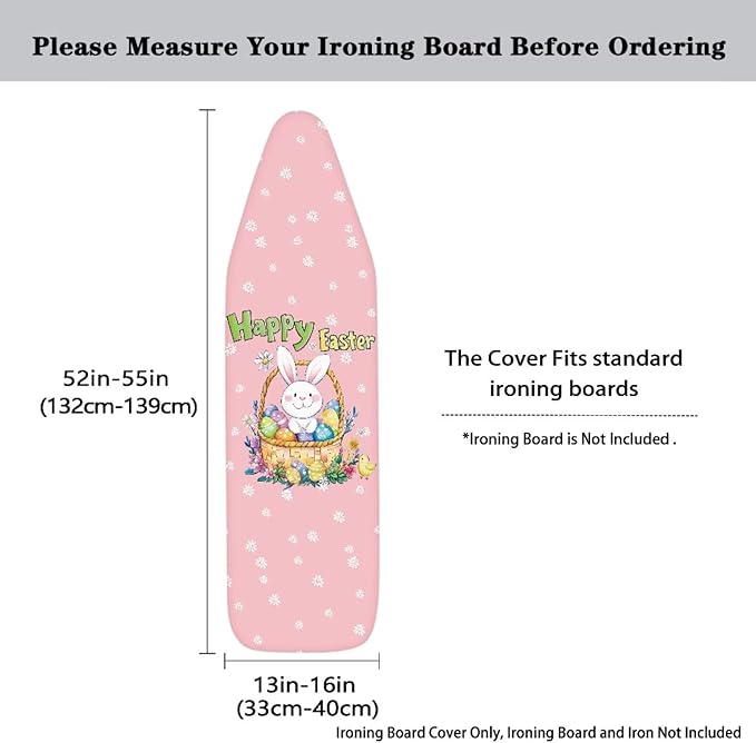 Bunny Easter Day Homes Replacement Ironing Board Cover & Pad, Easter's Rabbit 3
