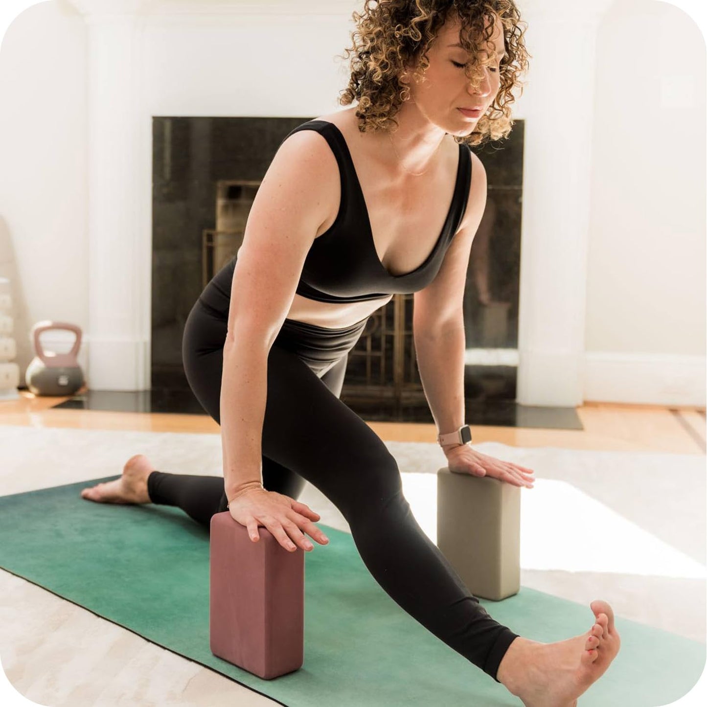 WeGym Yoga Mat, 4mm Cushioned Exercise Mat for Yoga, Pilates, Home Workouts - Anti Slip Polyurethane Yoga Mat, Rose