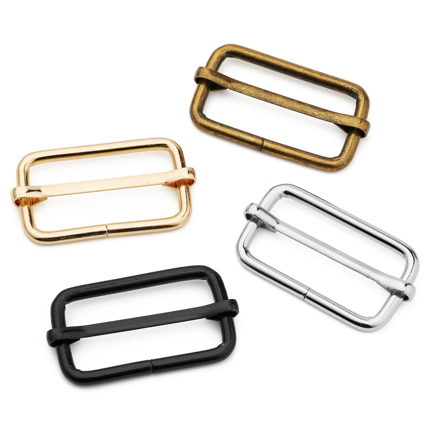 20 Pack 1-1/2 Inch Metal Buckles Adjustable Slide for Purse Bag Hardware Making Supplies Backpack replacement Keeper Belt Bulk Bags DIY Accessories Hardware Pin Strap Buckle,1-1/2" Silver 20pack