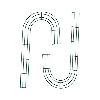 SOHAIL Candy Cane Shaped Wire Wreath Frame,Metal Floral Flower Wreath Frames Form J Letter Making Rings for DIY Christmas New Year Party Home Outdoor Ornaments Decor (16 inch,2PCS)
