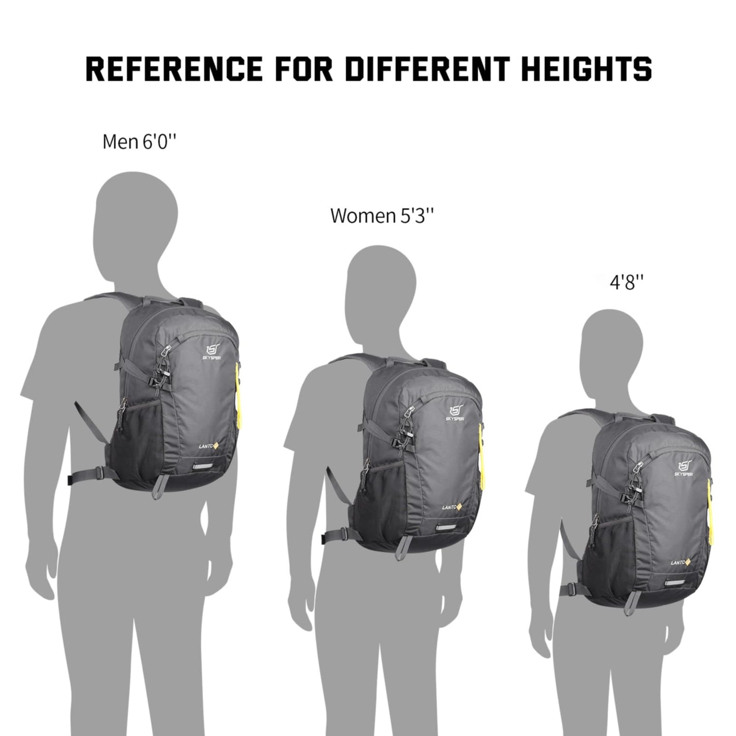 SKYSPER Small Hiking Backpack, 20L Lightweight Travel Backpacks Hiking Daypack Rucksack Women Men for Trekking Backpacking Outdoor Sports(Darkgray)