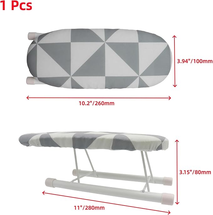 Oedema Mini Ironing Board 10.2" Portable Folding Ironing Board Cloth Cover