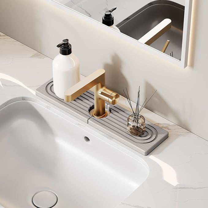 15.7 Inch Stone Faucet Mat for Kitchen Sink Splash Guard
