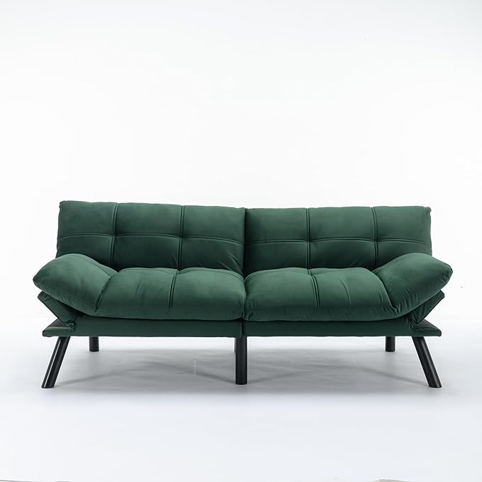 GDFStudio Hayezc Loveseat Sofa, Convertible Sofa Bed, 2-in-1 Folding Modern