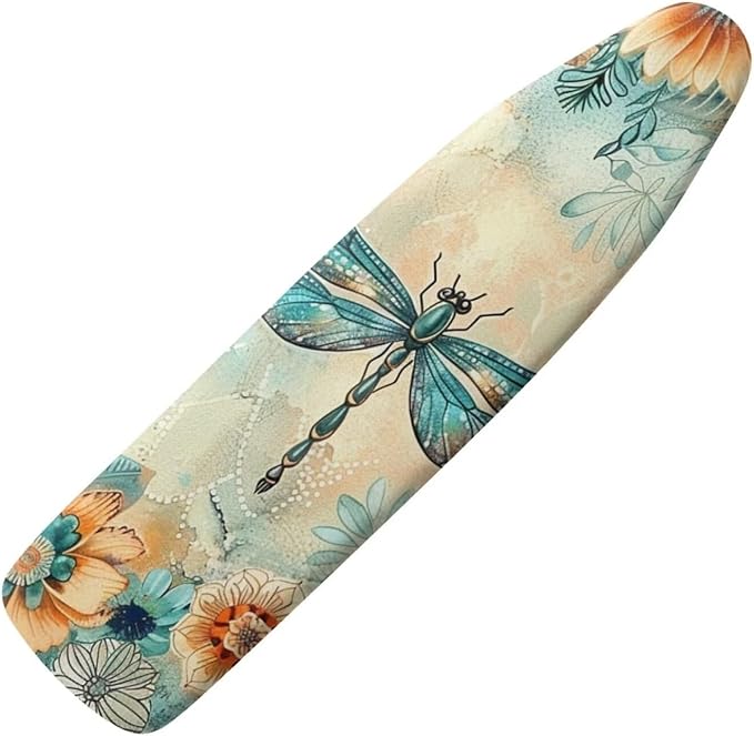 Mandala Flower Dragonfly Ironing Board Cover and Pad 15 X 54 Thick Padding